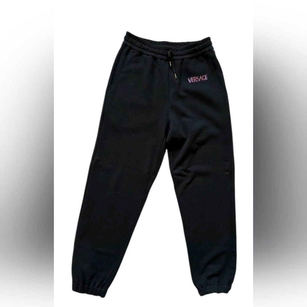 Versace Women's Black Sweatpants Size 6 US (40 Euro) NWT with Box Rare Style